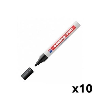 Marcador Permanente Edding 750 Negro Cx 10un