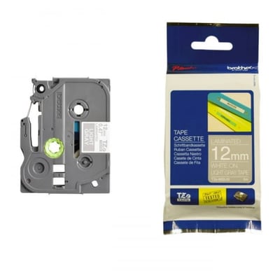 Fita Original Brother TZeMQL35 Branco/Metal 12mm