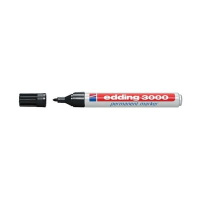 Marcador Grueso Edding 3000 Negro Cx 10un