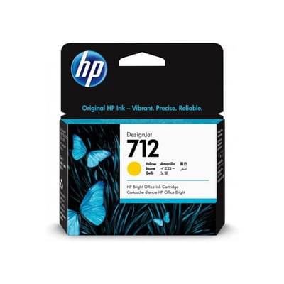 Tinteiro Original HP 712 Amarelo (29m)