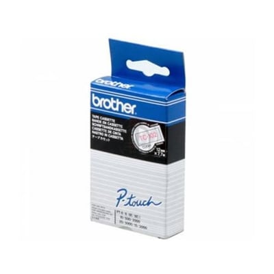 Fita Grav. Orig. Brother 12mmx7,7mts Tran/Vermelho