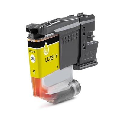 Tinteiro Compatível Brother LC521 Amarelo