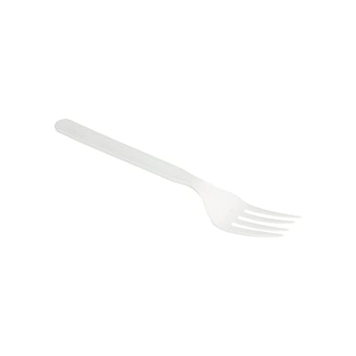 Garfos Reutilizáveis 17cm Branco - 100un