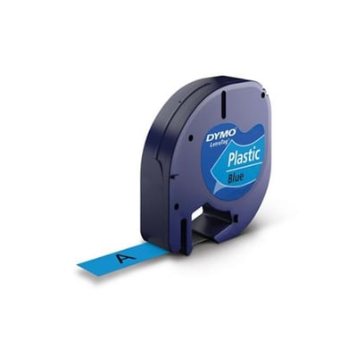 Fita Gravação Orig. Dymo 12mmx4m Preto/Ciano