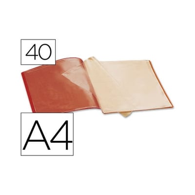 Pasta Portefólio A4 40 bolsas - Vermelho Opaco