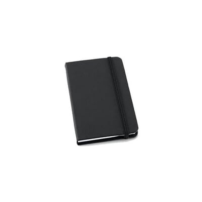 Bloco Notas Quad. A7 Capa Semi Pele Preto 120Fl