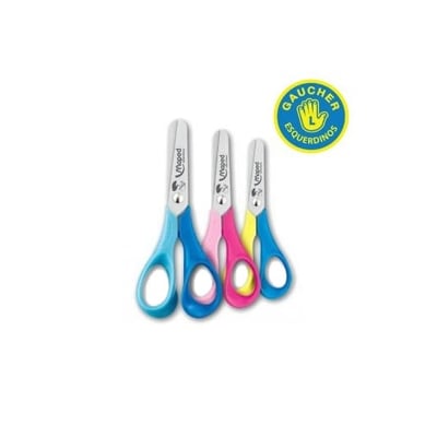 Tesoura 12cm Pontas Redondas p/ Esquerdinos - 1un