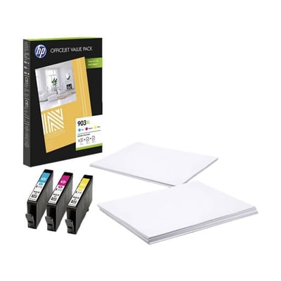 Pack Original HP 903 XL núcleos + 75 hojas
