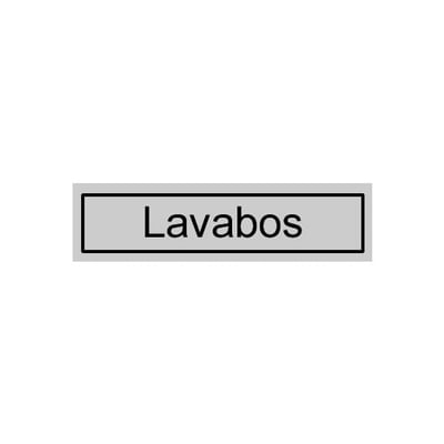 Sinalética Lavabos Plástico Adesivo 17x5.5mm