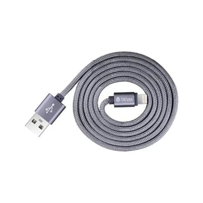 Cable Lightning para Apple Certificado MFI 2m Gris
