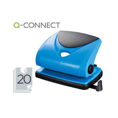 Furador Q-Connect 20 Fls - Azul