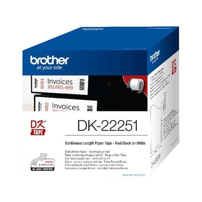 Cinta Orig. Brother 62mm x 15.24m Negro / Rojo