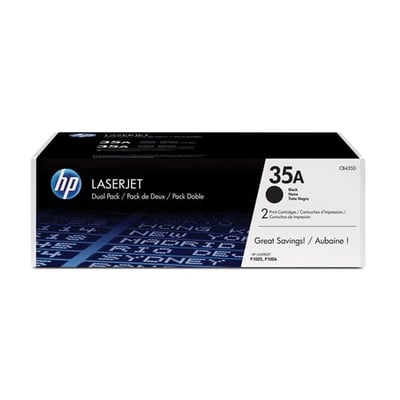 Toner Original HP 35A (CB435A) Preto Pack2