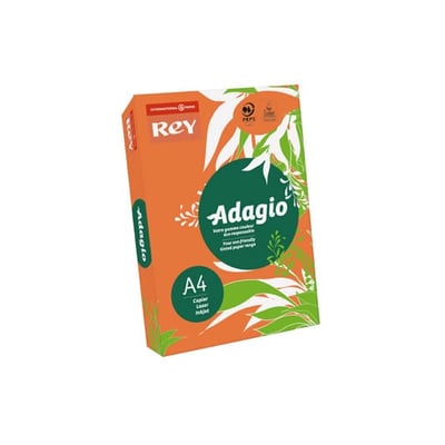 Papel Fotoc. Adagio A4 80gr Naranja Flúor. 1x500hojas