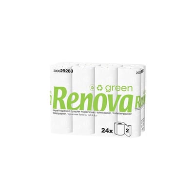 Papel Higiénico RenovaGreen 2Fls 16,5mts - Pack24