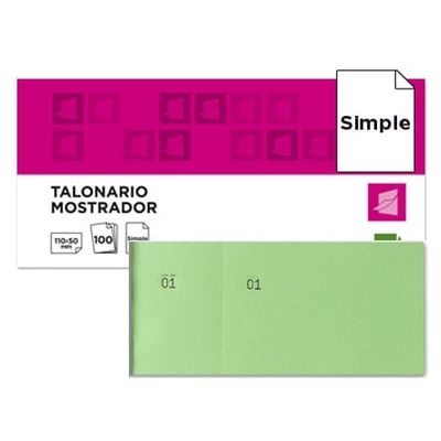 Bloco Numerado 50x110mm 100fls - Verde