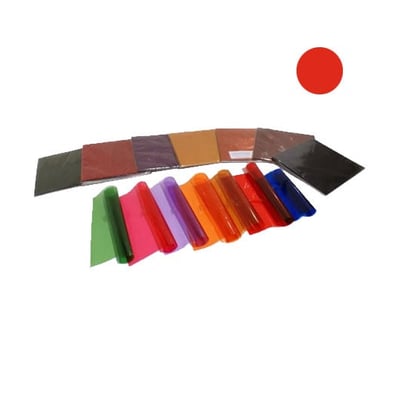 Papel Celofán 30g 50x65cm Rollo 25 Hojas - Rojo
