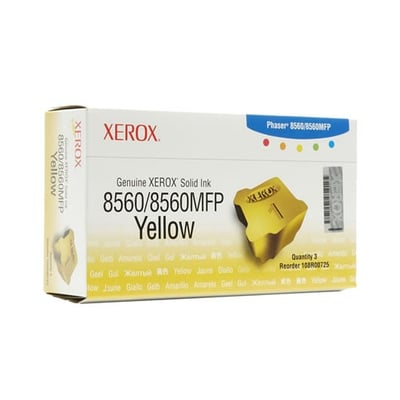 Tinta Sólida Original Xerox 8560AN Amarelo Pack 3
