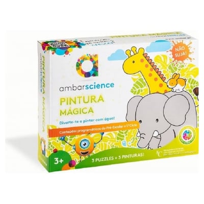 Pintura Mágica Elefante Jirafa Liebre Ambarscience