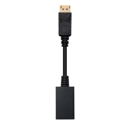 Cabo Conversor DisplayPort Macho para HDMI Fêmea 15cm Preto