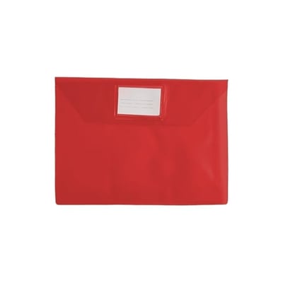 Sobre de A4 PVC con Ventana Transparente Roja