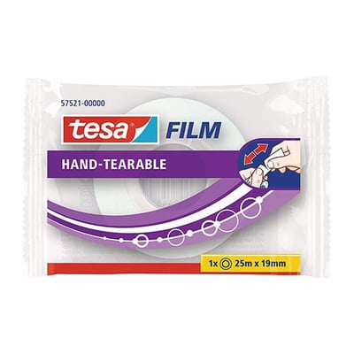 Cinta Adhesiva Tesa 19mmx25mts Rasgable a Mano