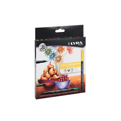 Marcador Doble Punta Lyra Aqua Brush Duo - Cx12