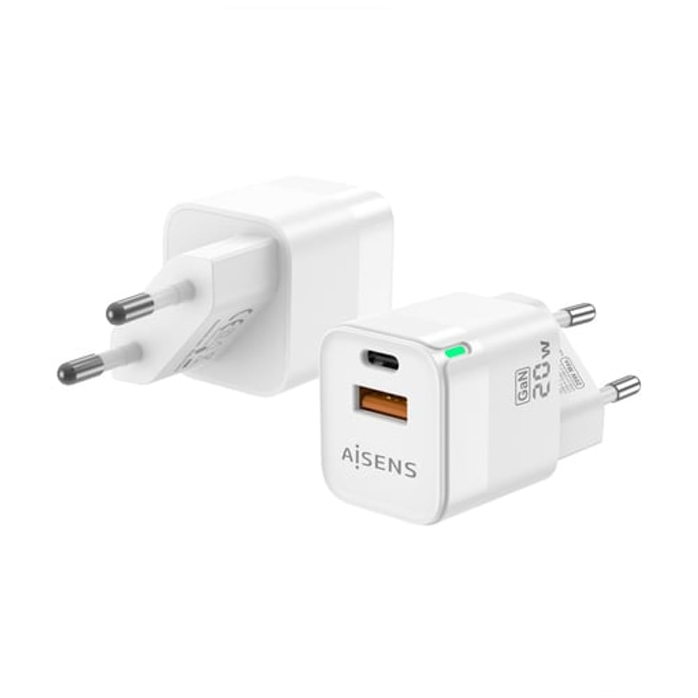 Carregador Aisens 20W - Carregamento rápido USB-A e USB-C