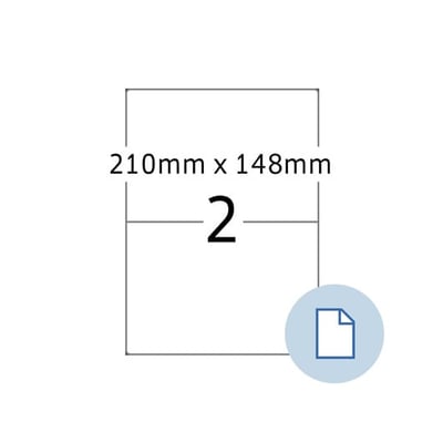 Etiquetas 210x148mm 100Hojas A4 - 200 etiquetas