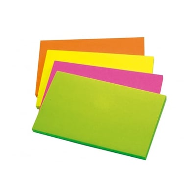 Bloco Adesivo Cores Neon 127x76mm 100fls - Pack 10