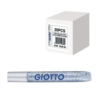 Cola Glitter Glue Plata 10,5ml - Pack 20 un.