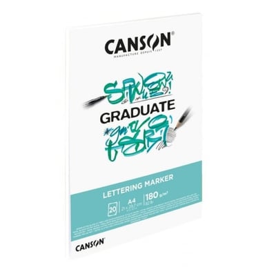 Bloco Canson Graduate Lettering Marker A4 180g 20f