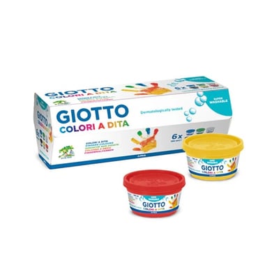 Guache Giotto Dita Pintura Dedos 100ml x 6 Cores