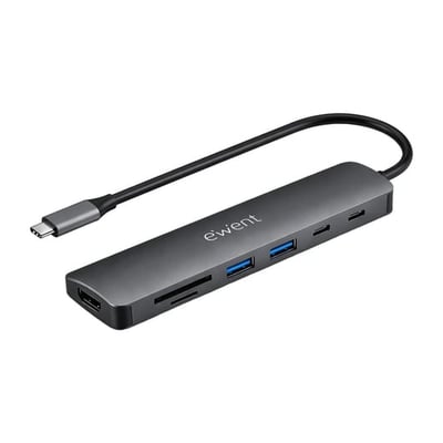 Dock USB-C Ewent 7 em 1 HDMI 4K PD 100W