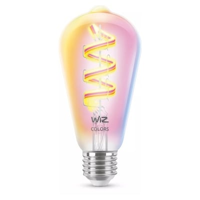 Lâmpada Inteligente de Filamento Transparente WiZ ST64 E27 RGBW