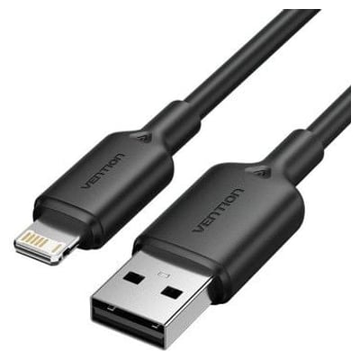 Cabo USB 2.0 Lightning Vention LAMBF - Transmissão 1mt Preto