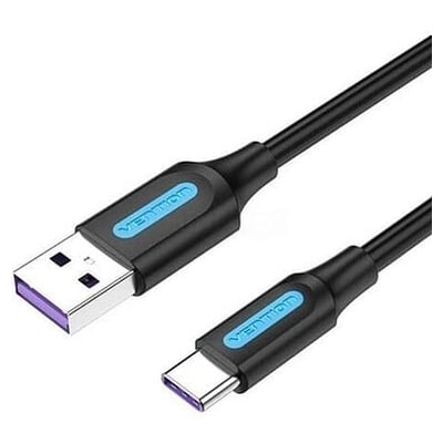Cabo USB 2.0 Vention CORBF USB-A Macho para USB-C Macho 1mt Preto